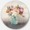 Designart - French Cottage Bouquet II Mothers - Farmhouse Metal Circle Wall Art